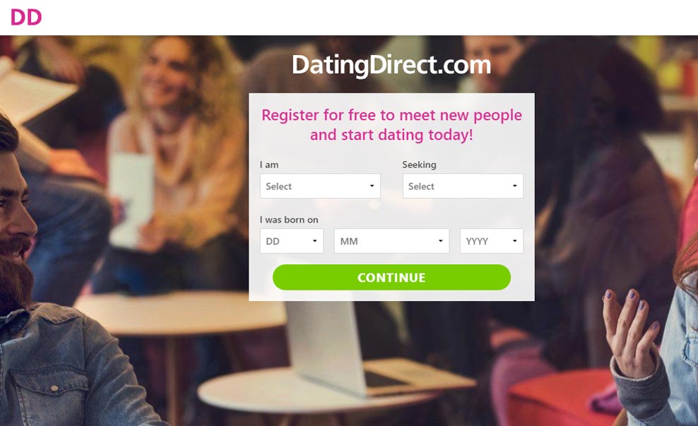 DatingDirect.Com Homepage screenshot for international dating site review