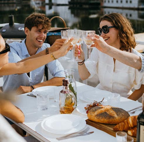 social gathering, people having drinks