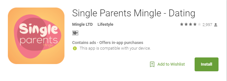 Single Parents Mingle app icon for international dating site review 