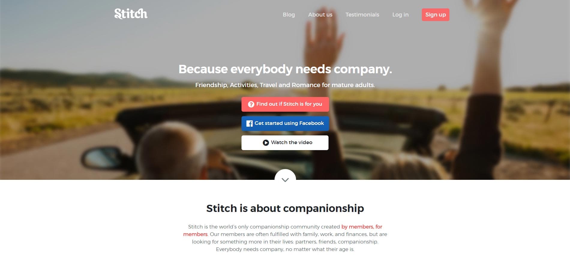 Stitch homepage image for international travel and dating site review